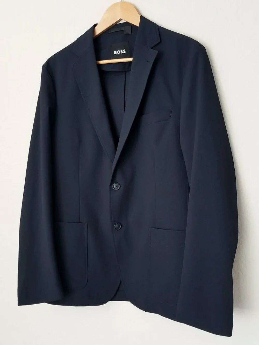 Hugo BOSS Hanry Performance Tech Travel Slim Fit Blazer Sport Coat 40R Navy $500